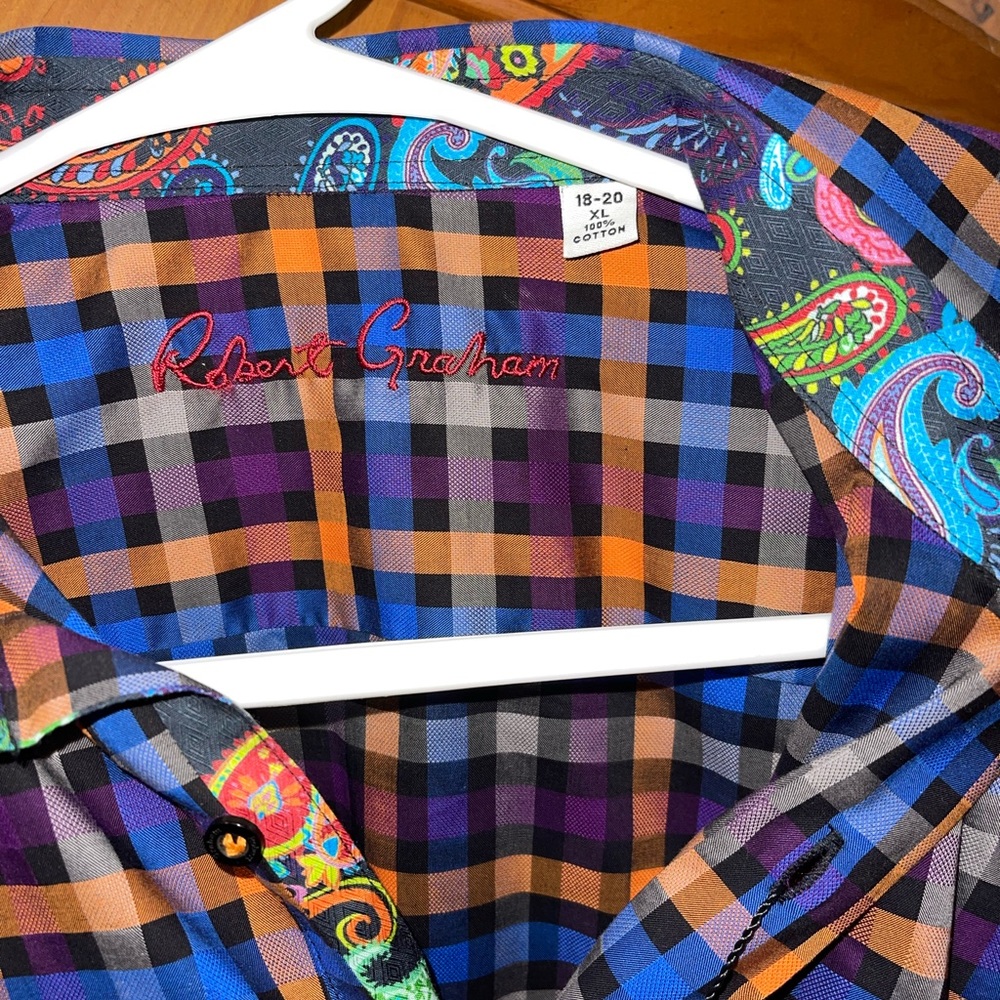 Boy’s Robert Graham plaid dress shirt Size XL NWT